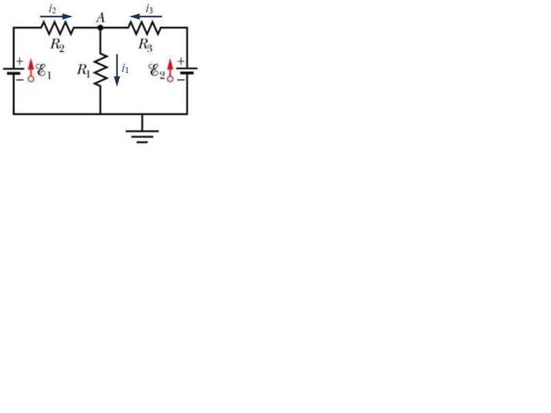 One point of the circuit is grounded (V = 0). What are the (a) size and (b) direction-example-1