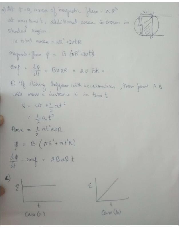 A fixed semicircular conducting rod of radius r is connected to two parallel conducting-example-1