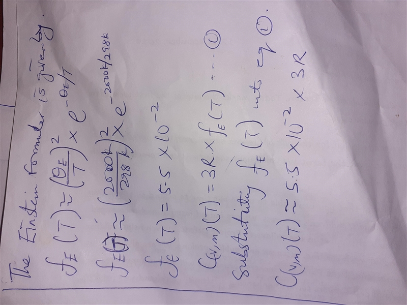 Calculate the molar heat capacity of a monatomic non-metallic solid at 298K which-example-1