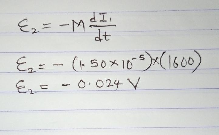 A solenoidal coil with 25 turns of wire is wound tightly around another coil with-example-4