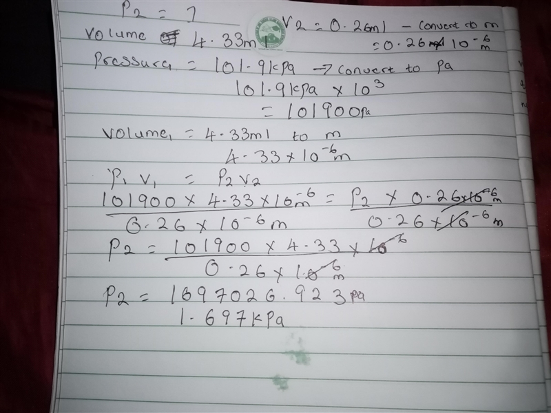 In a transpiration experiment, the air bubble has an initial volume of 4.33 mL, and-example-1