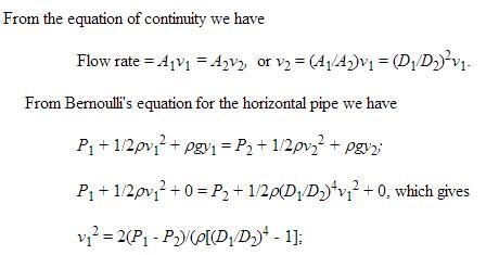 A 6.0 cm diameter horizontal pipe gradually narrows to 4.5 cm. When water flows through-example-1