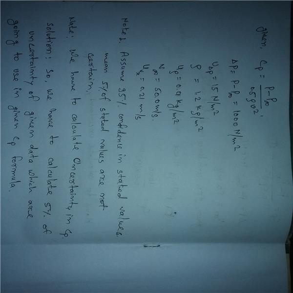 In aircraft design, the pressure coefficient Cp is usually measured during wind tunnel-example-1