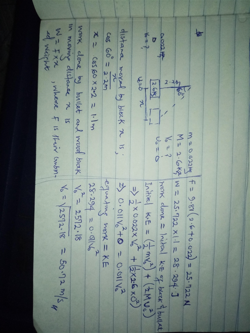 A ballistic pendulum is used to measure the speed of high-speed projectiles. A bullet-example-1