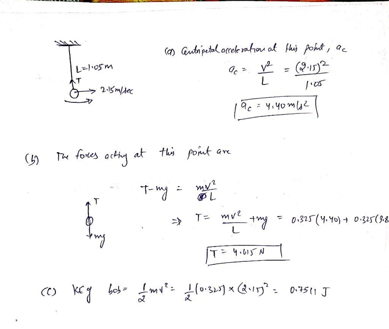 A pendulum string with the length of 105 cm has the 325 g bob attached to it. At the-example-1