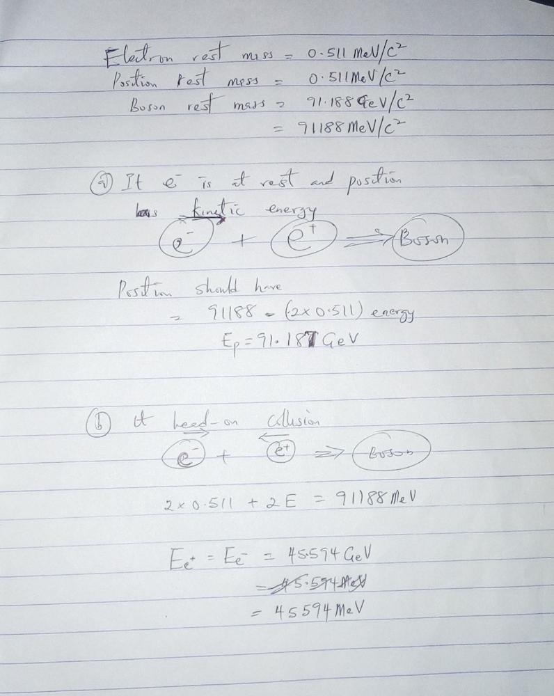 In a fixed-target experiment positrons are fired at a target of electrons at rest-example-1