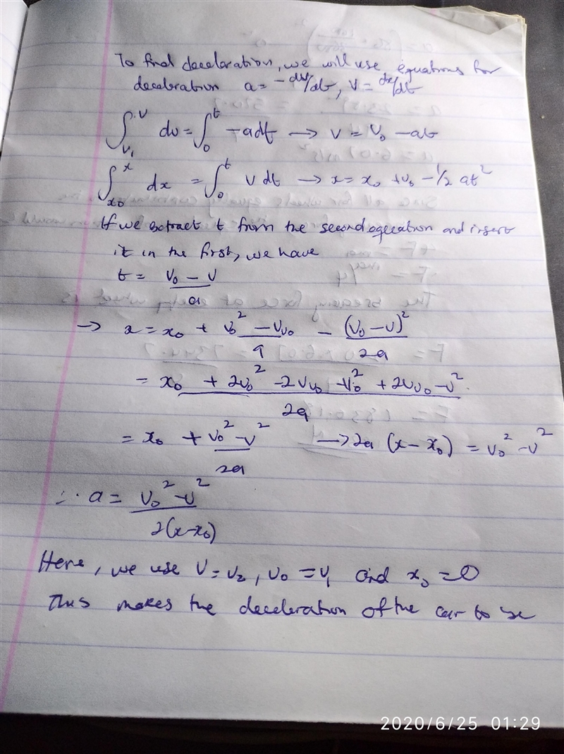 During a brake test, the rear-engine car is stopped from an initial speed of 86 km-example-1