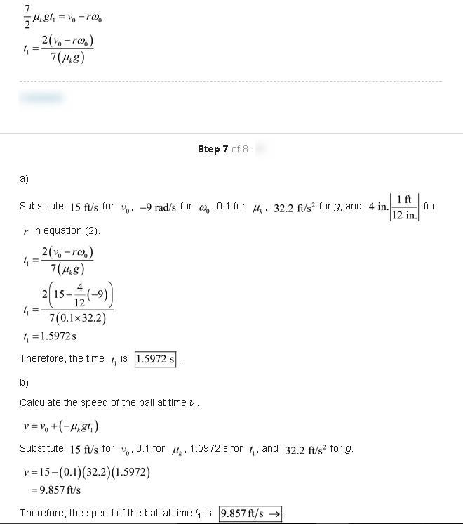 Problem 16.71 A bowler projects an 8-in.-diameter ball weighing 12 lb along an alley-example-4