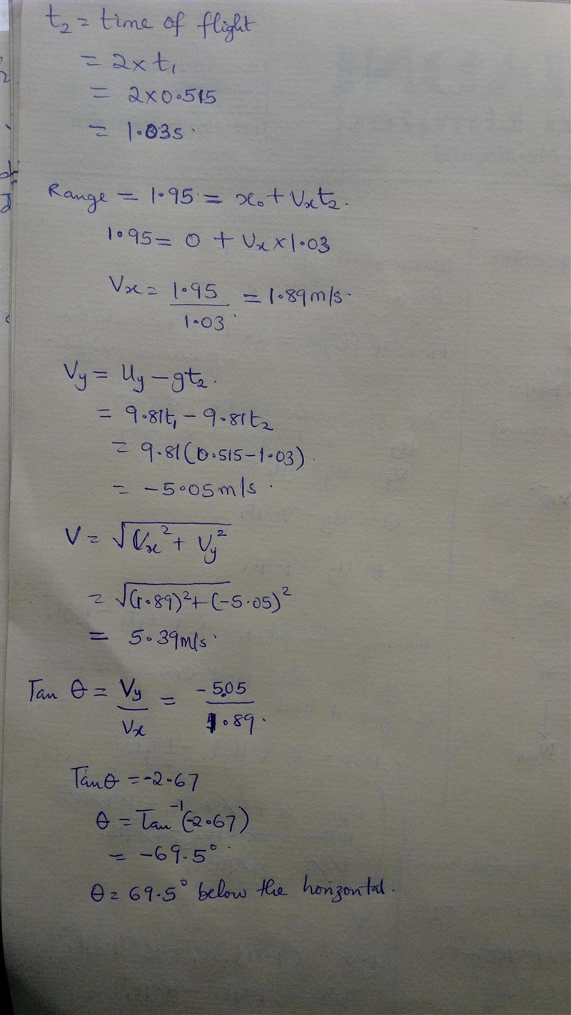 If the distance between the bounces were 1.95 m instead of 1.30 m, but the height-example-2