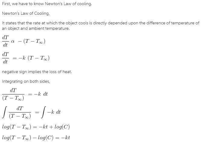 Suppose a small metal object, initially at a temperature of 50 degrees, is immersed-example-1