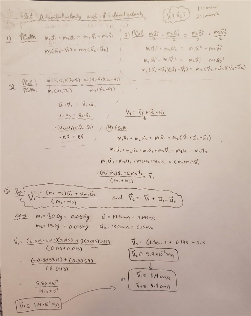 A 30.0-g object moving to the right at 19.5 cm/s overtakes and collides elastically-example-1