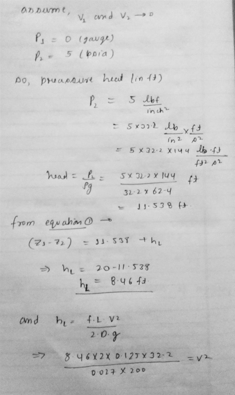 Cooling water is fed by gravity from an open storage tank where the water level is-example-2