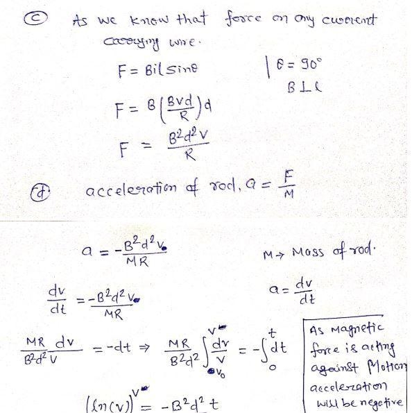 A conducting rod of mass M slides without friction to the right on conducting rails-example-1