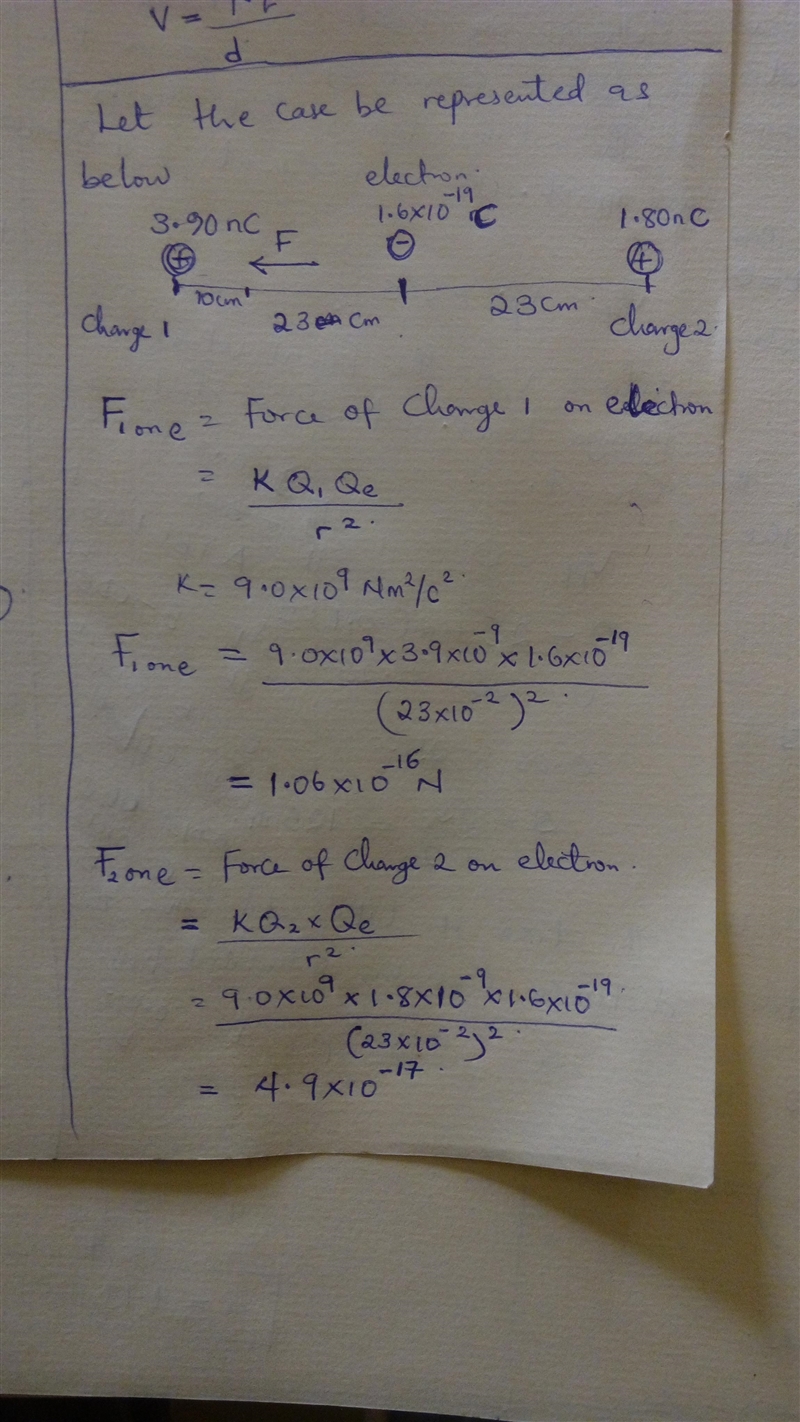 Calculate the potential Vfinal at the final position of the electron, that is, at-example-1