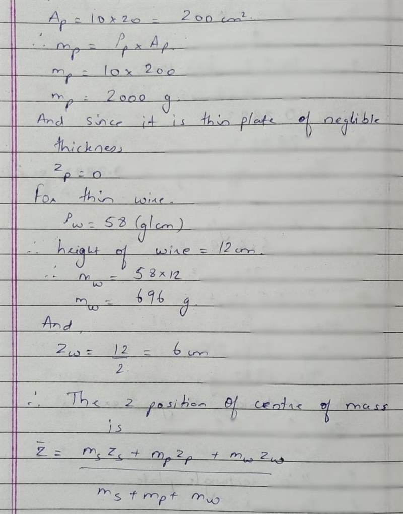 An object consists of a rectangular solid with rhos = 5.5 g/cm3, a rectangular thin-example-2