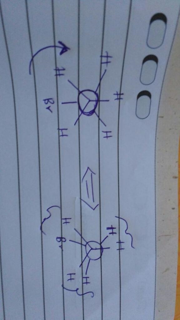 The barrier to rotation of bromoethane is 15 kJ/mol. Based on this information, determine-example-1