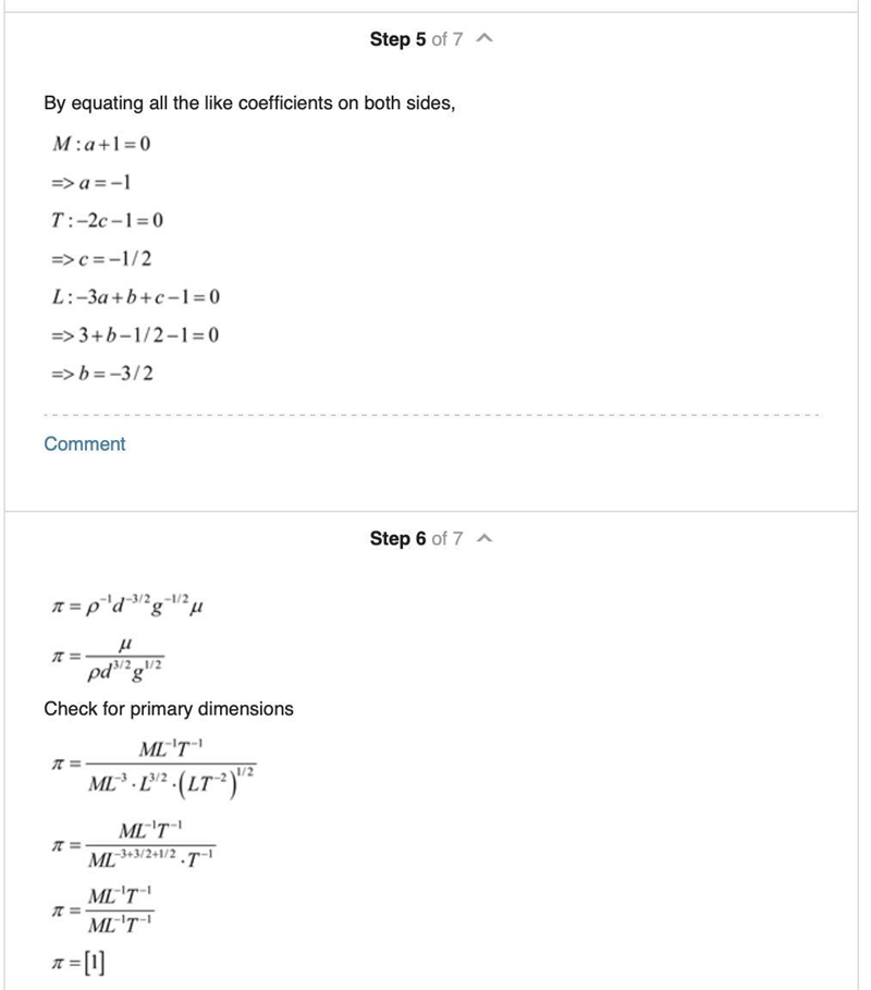 You are asked to find a set of dimensionless parameters to organize data from a laboratory-example-2