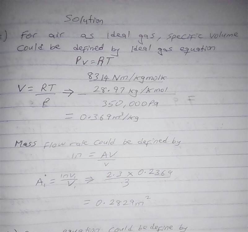 Air with a mass flow rate of 2.5 kg/s enters a horizontal nozzle operating at steady-example-1