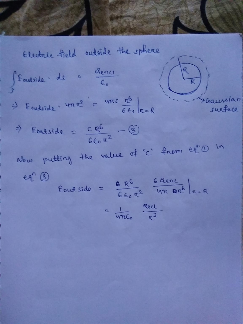 Please use Gauss’s law to find the electric field strength E at a distance r from-example-2