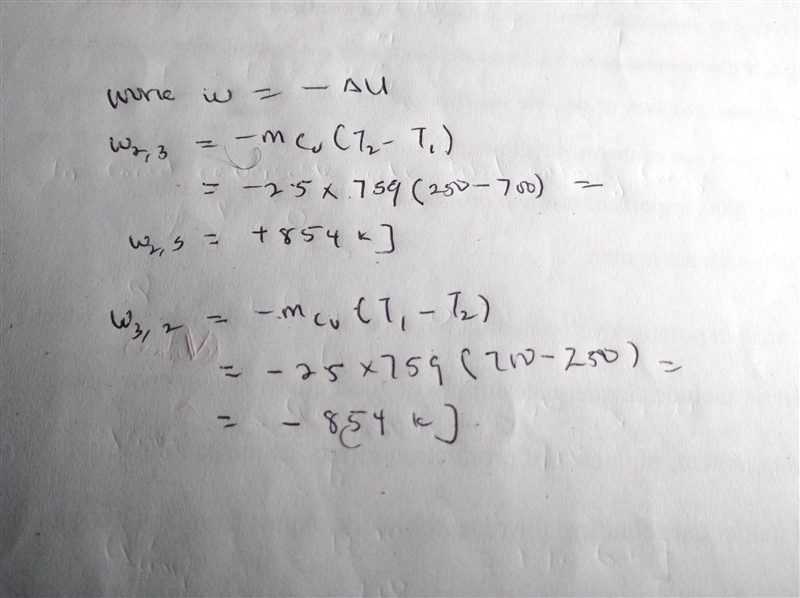 Within a piston-cylinder assembly, 2.5 kg air executes Carnot power cycle. During-example-1