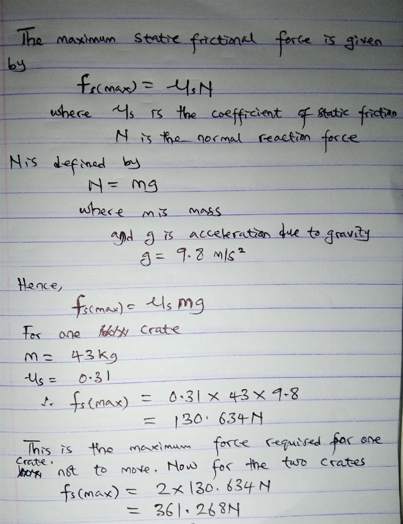 Determine the maximum force P P that can be applied without causing the two 43- kg-example-1