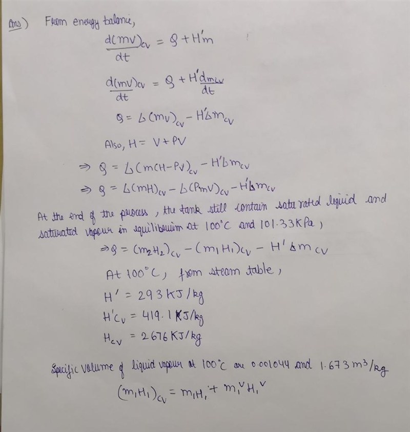 A 1.5 m3 tank contains 500 kg of liquid water in equilibrium with pure water vapor-example-1