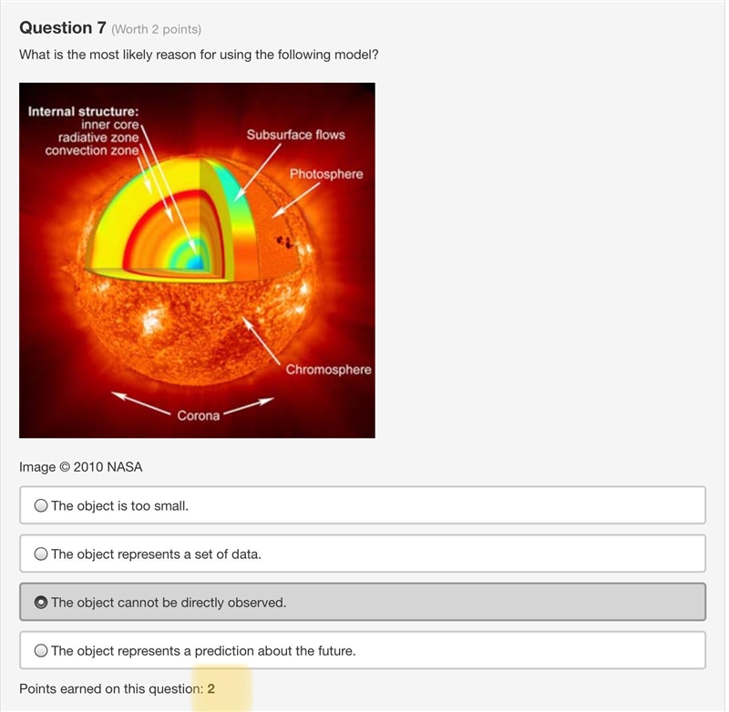 HELP ASAP PLZ What is the most likely reason for using the following model? A diagram-example-1