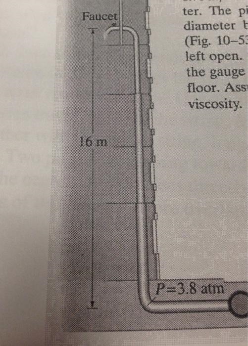 Water at a gauge pressure of 3.8 atm at street level flows into an office building-example-1