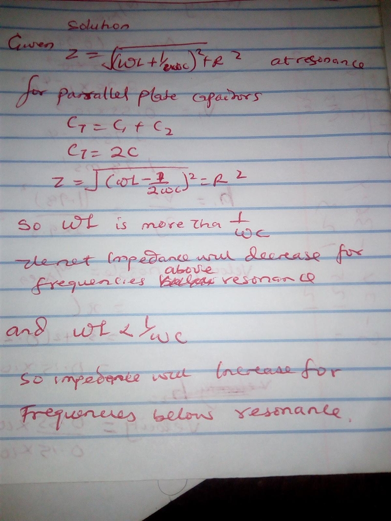 In a LRC circuit, a second capacitor is connected in parallel with the capacitor previously-example-1