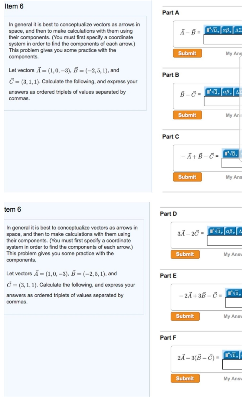 In general it is best to conceptualize vectors as arrows in space, and then to make-example-1