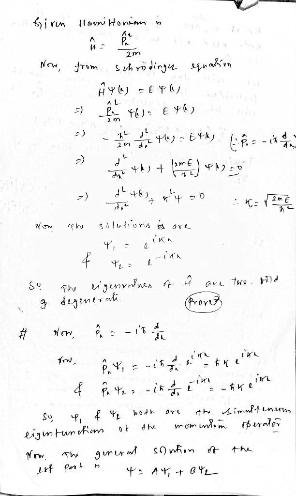 Consider a free particle of mass m moving inone dimension so that its Hamiltonian-example-2