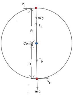 A ball whirls around in a vertical circle at the end of a string. The other end of-example-1