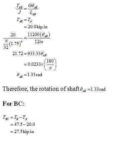 The 1.75in diameter steel uniform shaft has four pulleys attached to it and frictionless-example-2