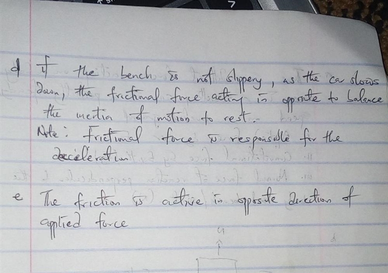 If a car stops suddenly, you feel "thrown forward." We'd like to understand-example-2