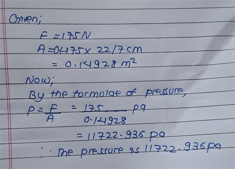 A force of 175 N is exerted on the pedal cylinder of an automatic hydraulic system-example-1