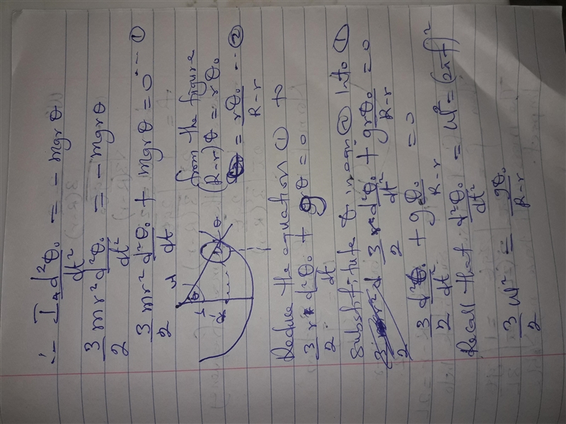 Problem 1. Cylinders and a pendulum A uniform solid cylinder of radius r and mass-example-2