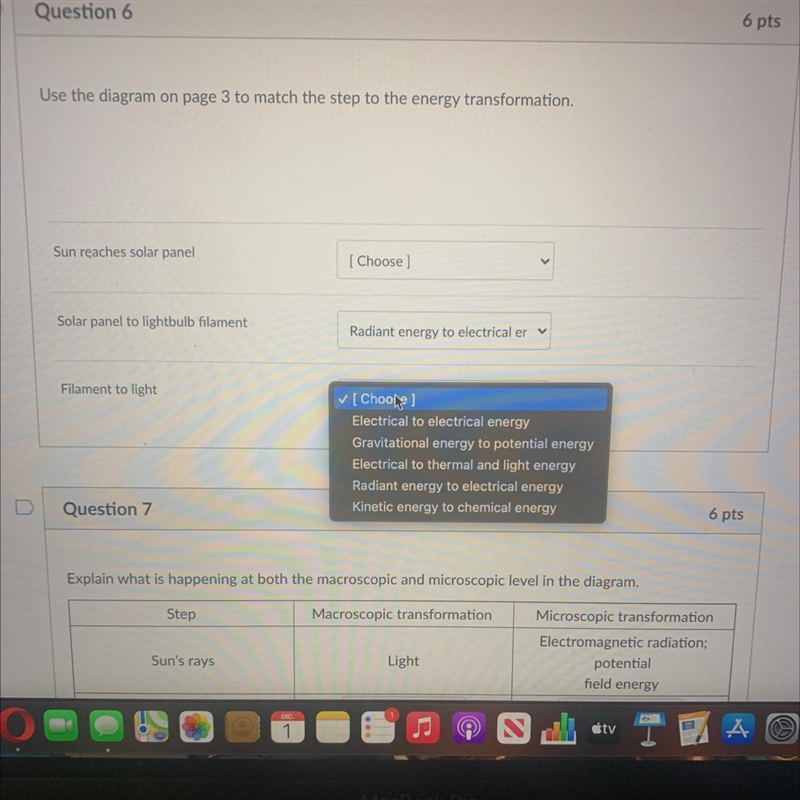 Please help! What kind of energy is produce by filament light?-example-1