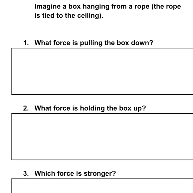 What is pulling the box down-example-1