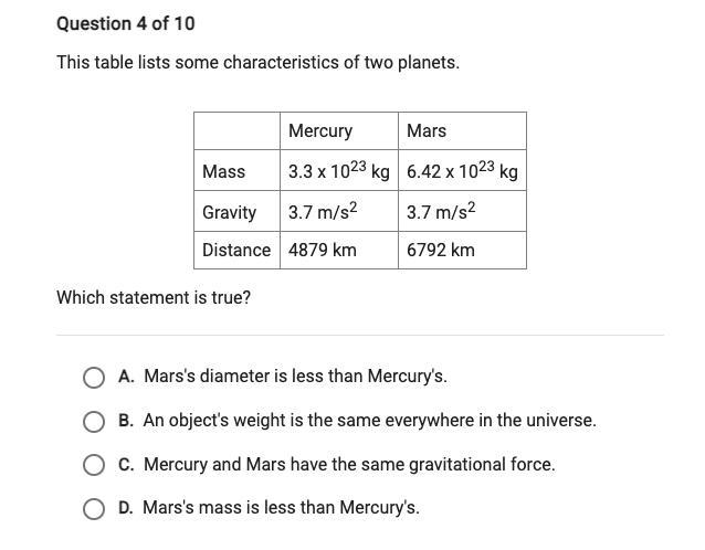 Test Due! Which statement is true?-example-1