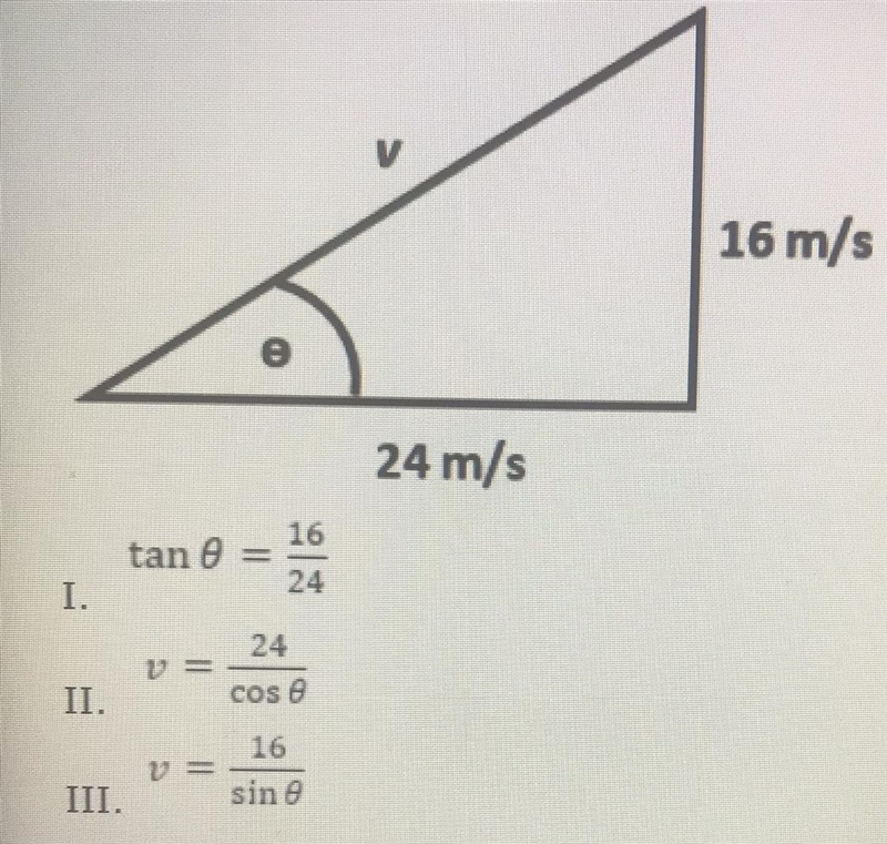 You are given the right triangle shown. Which of the following equations would be-example-1