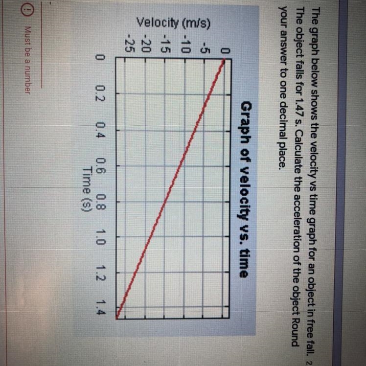 Calculate the acceleration of the object in free fall (picture shown above)-example-1