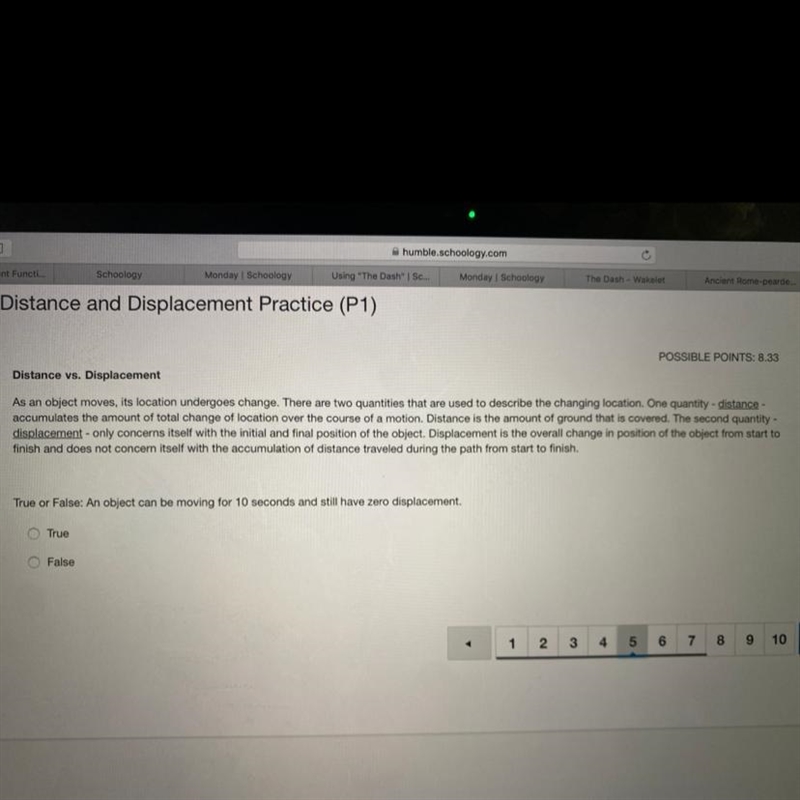 Distance vs Displacement As an object moves, its location undergoes change. There-example-1