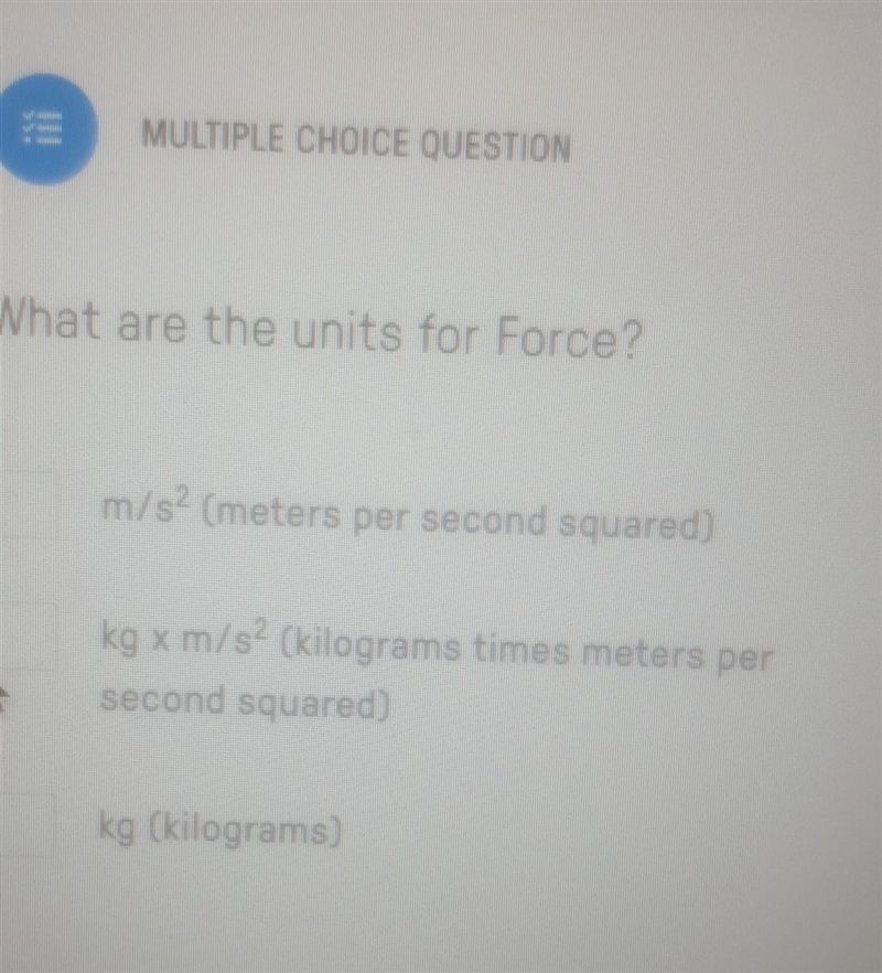 What are the units for force?​-example-1