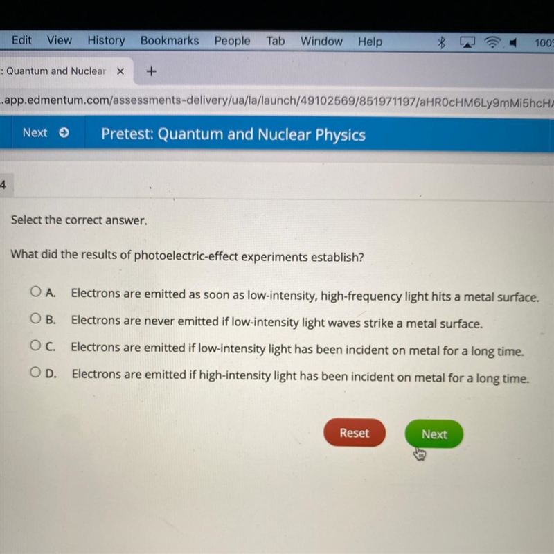 What did the results of photoelectric-effect experiments establish?-example-1