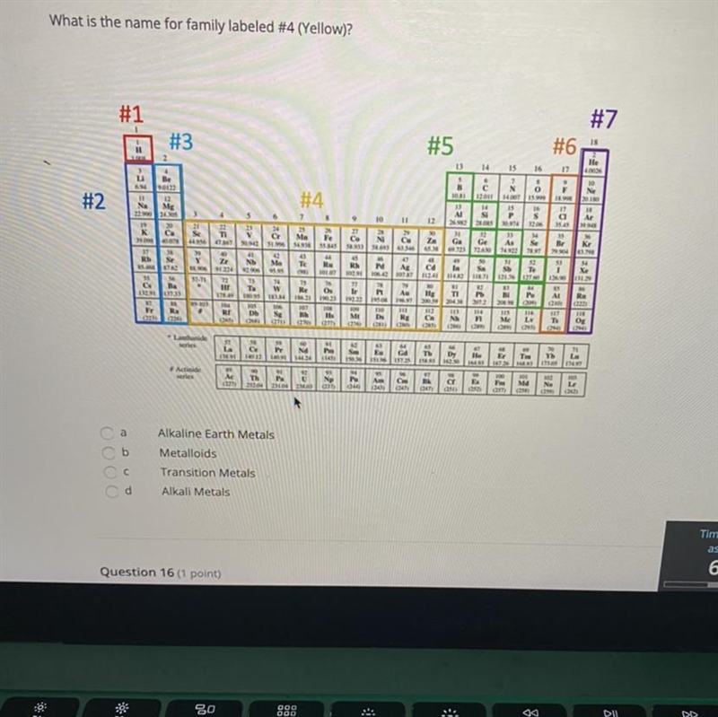 What is the name for family labeled #4 (Yellow)? #3 #5 #2 # 341 sud- lasa 1 17:55 Alkaline-example-1