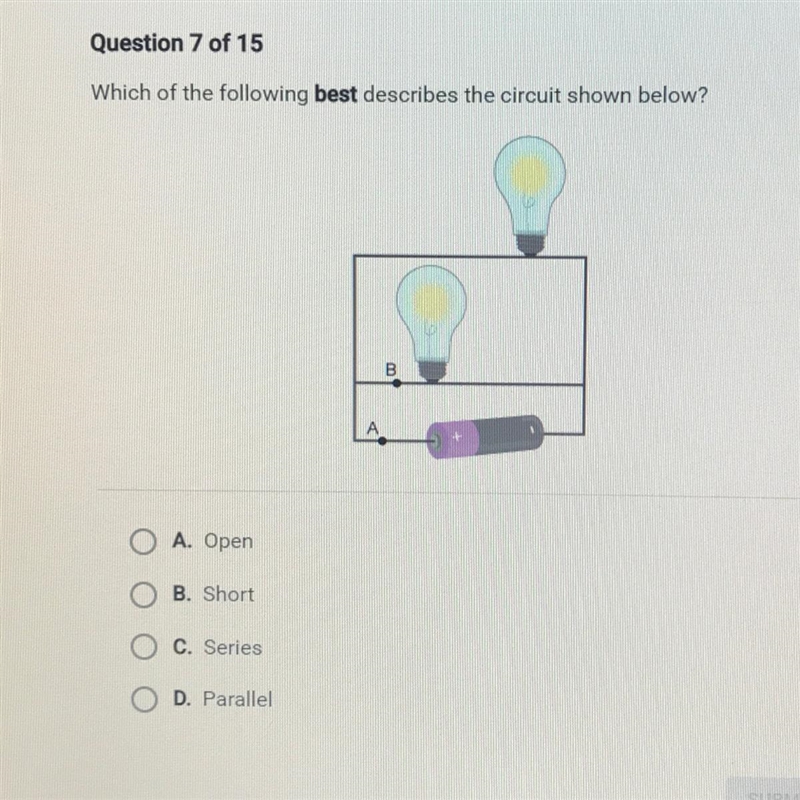 Which of the following best describes the circuit shown below?-example-1