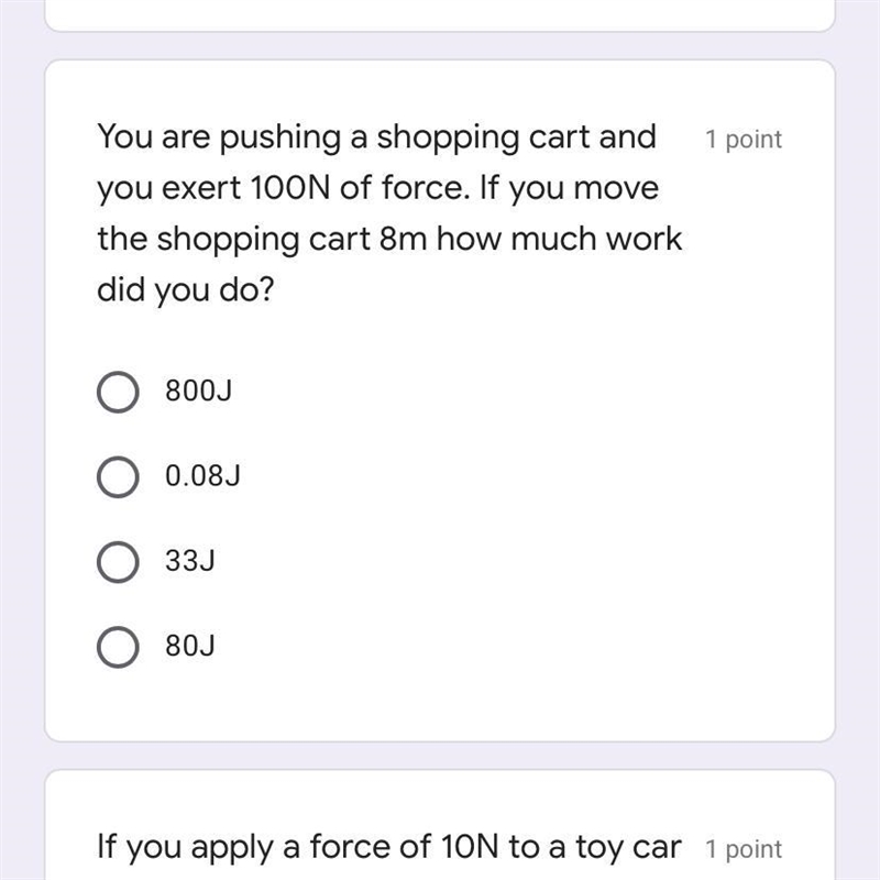 You are pushing a shopping carts and you exert 100N of force. If you move the shopping-example-1