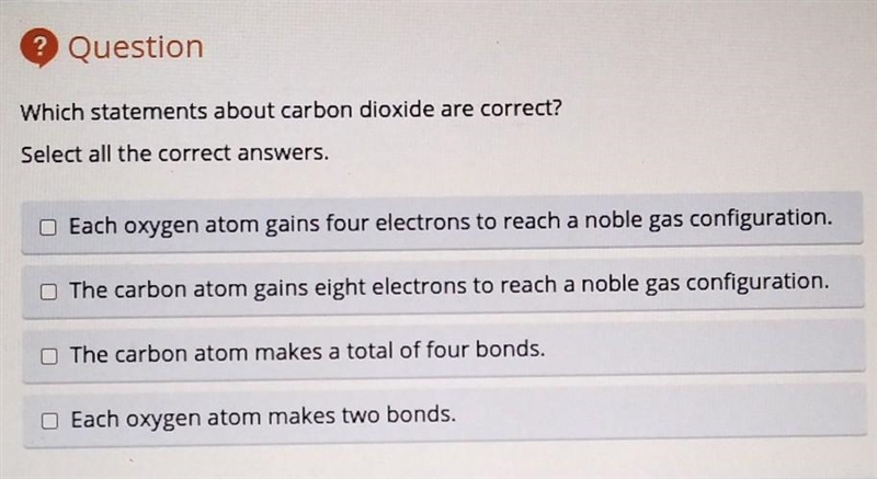 Select all correct answers....Covalent compounds​-example-1