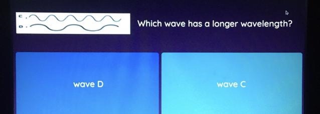 Which wave has a longer wavelength?-example-1