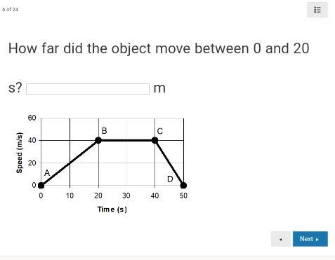 -- can some someone please help ----How far did the object move between 0 and 20 s-example-1